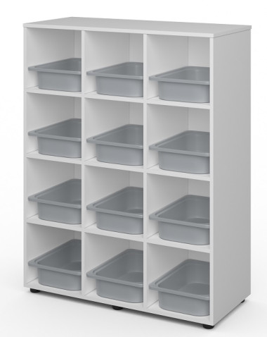 Стеллаж для обуви Аэлита 12 ячеек 983х431х1267 мм с ящиками &mdash; Аэлита