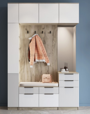 Модульная прихожая ТИФФАНИ-2 с фрезеровкой &mdash; Аэлита