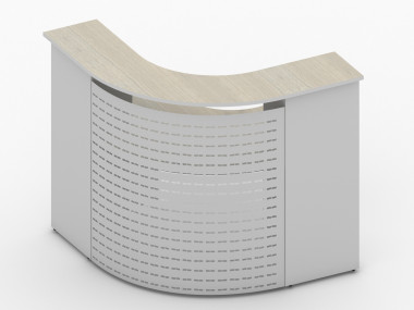 Стойка ресепшн Партнер 1270х1270х1200 Дуб шамони/серый &mdash; Аэлита