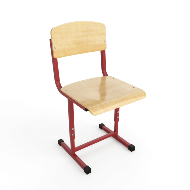 Стул ученический АЭЛИТА Стандарт регулируемый, красный металлокаркас &mdash; Аэлита