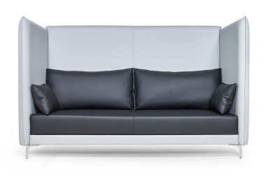 Офисный диван Графит высокий 2-х местный (без подушек-подлокотников) &mdash; Аэлита