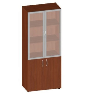 Шкаф стекло "сатин" в алюм. раме  800х450х1945 &mdash; Аэлита