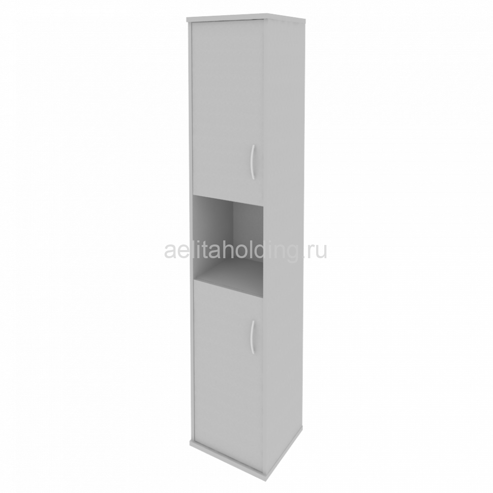 Шкаф высокий узкий Рива левый/правый (2 низкие двери ЛДСП)