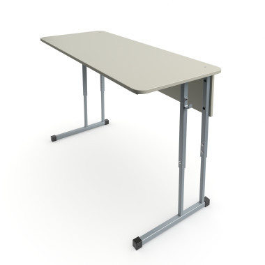 Стол (парта) ученический 2-местный регулируемый 1200*500 с закругленной столешницей &mdash; Аэлита