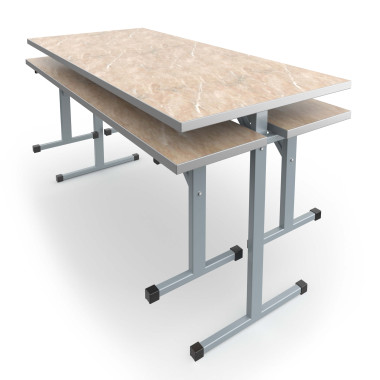 Комплект обеденный столешница пластик с 2-мя лавками (пластик) &mdash; Аэлита