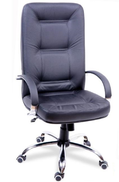 Компьютерное кресло  СЕНАТОР ХРОМ (кожа) &mdash; Аэлита