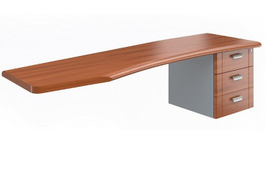 Тумба приставная с 3 ящиками к столу СТ-1.6 с удлиненным топом &mdash; Аэлита