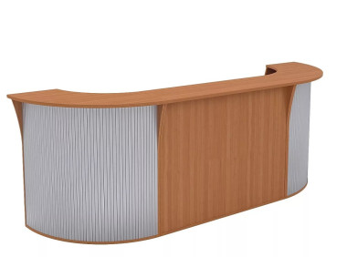 Стойка ресепшн Рива 3140х950х1150 с роллетой  &mdash; Аэлита