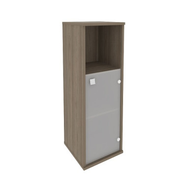 Шкаф средний узкий левый/правый (1 низкая дверь стекло) 412х410х1215  &mdash; Аэлита