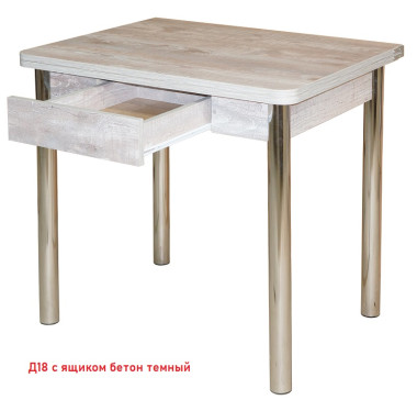 Стол Д18 раскладной с ящиком 600*800/1200 — Аэлита