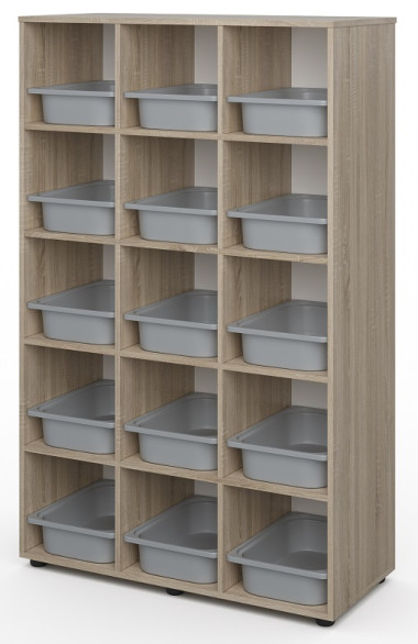 Стеллаж для обуви Аэлита 15 ячеек с ящиками 983х431х1573 мм &mdash; Аэлита